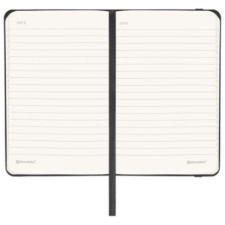 Блокнот МАЛЫЙ ФОРМАТ (93х140 мм) А6, BRAUBERG ULTRA, балакрон, 80 г/м2, 96 л., линия, черный, 113056