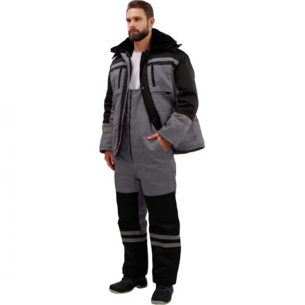 Костюм рабочий зимний муж з03-КПК сер/черн (р.52-54) 194-200 Костюм рабочий зимний муж з03-КПК сер/черн (р.52-54) 194-200