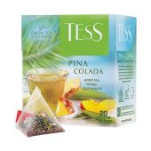 Чай TESS "Pina Colada" зеленый с ароматом тропических фруктов, 20 пирамидок по 1,8 г, 0787-12 Чай TESS "Pina Colada" зеленый с ароматом тропических фруктов, 20 пирамидок по 1,8 г, 0787-12