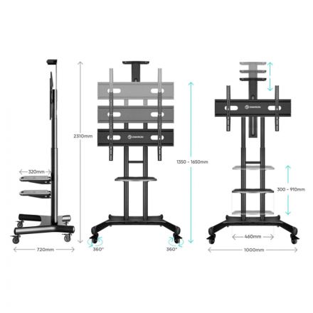 Стойка мобильная Onkron TS1881 чёрная Стойка мобильная Onkron TS1881 чёрная