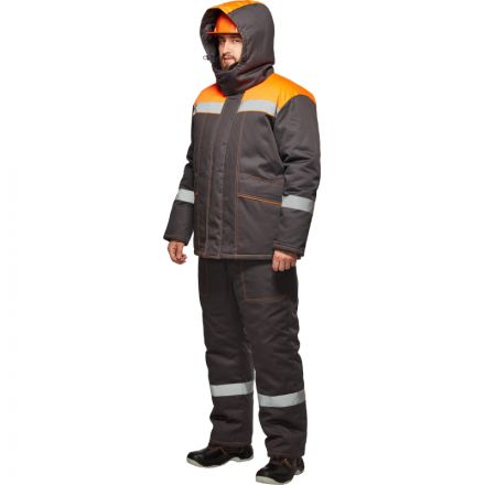 Костюм рабочий зимний муж з45-КПК сер/оранж (р.60-62) 194-200 Костюм рабочий зимний муж з45-КПК сер/оранж (р.60-62) 194-200