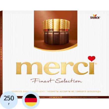 Конфеты Merci темный ассорти, 250г Конфеты Merci темный ассорти, 250г