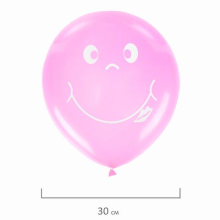 Шары воздушные ЗОЛОТАЯ СКАЗКА, 12" (30 см), КОМПЛЕКТ 5 штук, ассорти 5 цветов, с рисунком "Смайл", пакет, 105017 Шары воздушные ЗОЛОТАЯ СКАЗКА, 12" (30 см), КОМПЛЕКТ 5 штук, ассорти 5 цветов, с рисунком "Смайл", пакет, 105017