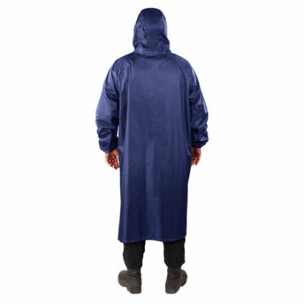Дождевик-плащ синий на молнии многоразовый с ПВХ-покрытием, размер 56-58 (XXL), рост 170-176, ГРАНДМАСТЕР, 610867 Дождевик-плащ синий на молнии многоразовый с ПВХ-покрытием, размер 56-58 (XXL), рост 170-176, ГРАНДМАСТЕР, 610867