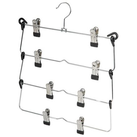 Вешалка-плечики качели, 4 секции, металлическая, с клипсами для юбок и брюк, BRABIX, 607472 Вешалка-плечики качели, 4 секции, металлическая, с клипсами для юбок и брюк, BRABIX, 607472