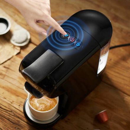 Кофемашина капсульная 4 в 1 NESPRESSO/DOLCEGUSTO/чалды/молотый HIBREW H1A, 1450 Вт, объем 0,7 л, черная Кофемашина капсульная 4 в 1 NESPRESSO/DOLCEGUSTO/чалды/молотый HIBREW H1A, 1450 Вт, объем 0,7 л, черная
