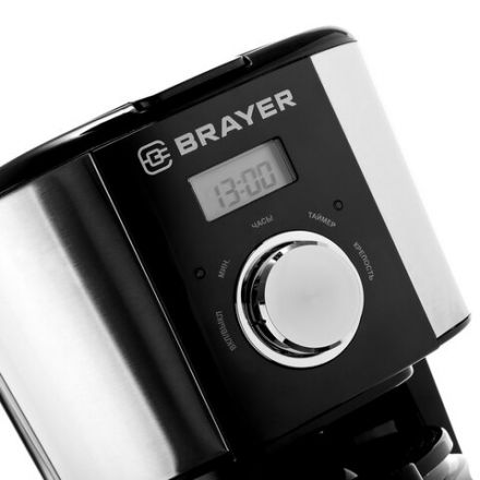 Кофеварка капельная BRAYER BR1122, 900 Вт, объем 1,5 л, черная Кофеварка капельная BRAYER BR1122, 900 Вт, объем 1,5 л, черная