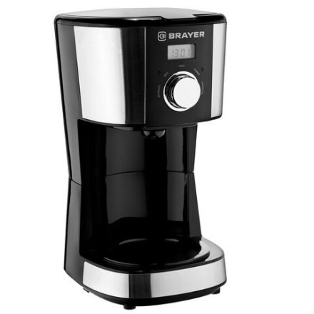 Кофеварка капельная BRAYER BR1122, 900 Вт, объем 1,5 л, черная Кофеварка капельная BRAYER BR1122, 900 Вт, объем 1,5 л, черная