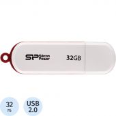 Флеш-память Silicon Power LuxMini 320, 32Gb, USB 2.0, бел, SP032GBUF2320V1W Флеш-память Silicon Power LuxMini 320, 32Gb, USB 2.0, бел, SP032GBUF2320V1W