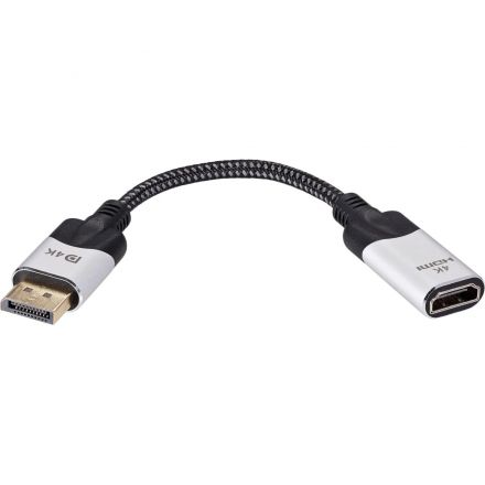 Адаптер DisplayPort(M) ---> HDMI(F) 0.15m 4K@60Hz VCOM <CG621M-0.15 Адаптер DisplayPort(M) ---> HDMI(F) 0.15m 4K@60Hz VCOM <CG621M-0.15
