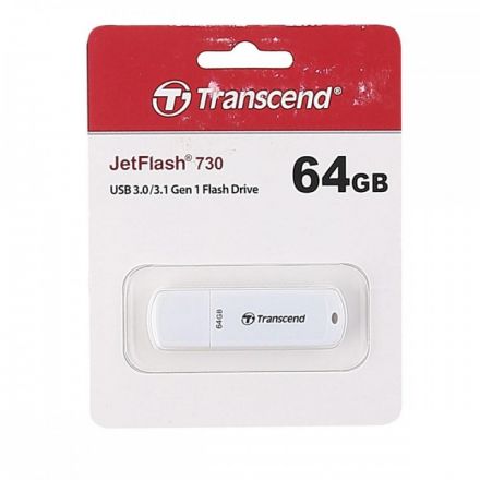 Флеш-память Transcend JetFlash 730, 64Gb, USB 3.1 G1, бел, (TS64GJF730) Флеш-память Transcend JetFlash 730, 64Gb, USB 3.1 G1, бел, (TS64GJF730)