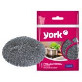 Губка для посуды York "Макси", металлическая, 1шт., 11*11*3см Губка для посуды York "Макси", металлическая, 1шт., 11*11*3см