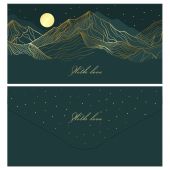 Конверт для денег MESHU "Mountains" 85*164мм, матовая ламинация, фольга Конверт для денег MESHU "Mountains" 85*164мм, матовая ламинация, фольга