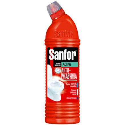 Чистящее средство 750 г, SANFOR Activ (Санфор Актив) "Антиржавчина", гель, 1557 Чистящее средство 750 г, SANFOR Activ (Санфор Актив) "Антиржавчина", гель, 1557