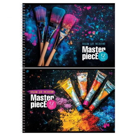 Альбом для рисования 32л., А4, на гребне BG "Шедевр" Альбом для рисования 32л., А4, на гребне BG "Шедевр"