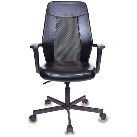 Кресло 0MX_VB_EChair-225 PTW к/з черный, сетка черна я