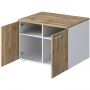 Тумба для оргтех. Комус Мебель K-Loft 241Т004 786х616х568 дуб натур./белый