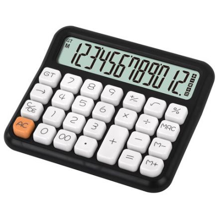 Калькулятор настольный BRAUBERG KW-1000-BK (152x132 мм), 3D-кнопки, 12 разрядов, черный, 272956 Калькулятор настольный BRAUBERG KW-1000-BK (152x132 мм), 3D-кнопки, 12 разрядов, черный, 272956