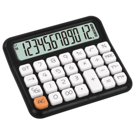 Калькулятор настольный BRAUBERG KW-1000-BK (152x132 мм), 3D-кнопки, 12 разрядов, черный, 272956 Калькулятор настольный BRAUBERG KW-1000-BK (152x132 мм), 3D-кнопки, 12 разрядов, черный, 272956