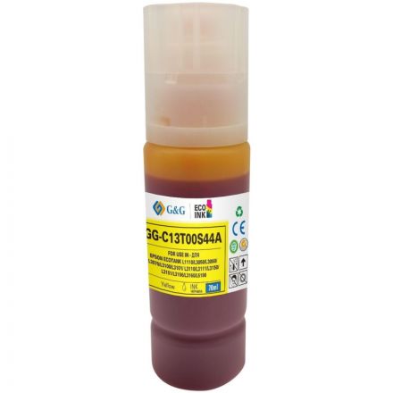 Тонер (чернила) G&G GG-C13T00S44A желтый 70мл для L1110, L3151 Тонер (чернила) G&G GG-C13T00S44A желтый 70мл для L1110, L3151