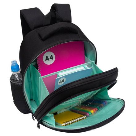 Ранец GRIZZLY анатомическая спинка, c брелоком, для девочек, "I'M HERE", 36х28х20 см, RAz-586-6/1 Ранец GRIZZLY анатомическая спинка, c брелоком, для девочек, "I'M HERE", 36х28х20 см, RAz-586-6/1