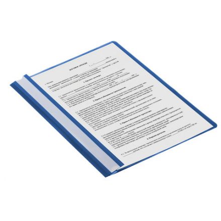 Скоросшиватель пластиковый STAFF, А4, 100/120 мкм, синий, 225730 Скоросшиватель пластиковый STAFF, А4, 100/120 мкм, синий, 225730