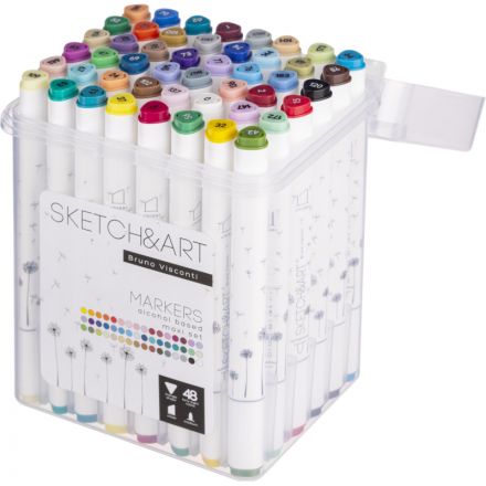 Набор маркеров ДВУС.СКЕТЧ-МАРКЕРЫSKETCH&ARTМАКСИ,48 ЦВ.ПЛАС.ПЕНАЛ,22-0079 Набор маркеров ДВУС.СКЕТЧ-МАРКЕРЫSKETCH&ARTМАКСИ,48 ЦВ.ПЛАС.ПЕНАЛ,22-0079