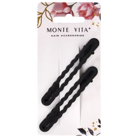Заколки для волос НАБОР 2 шт., 8 см, зажим, soft touch, чёрный, MONTE VITA (МОНТЕ ВИТА), 457087 Заколки для волос НАБОР 2 шт., 8 см, зажим, soft touch, чёрный, MONTE VITA (МОНТЕ ВИТА), 457087