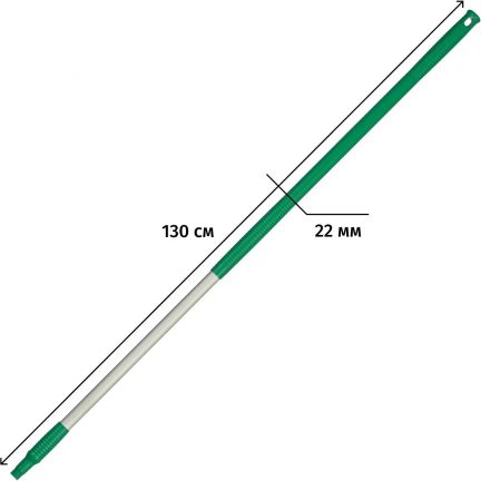 Рукоятка алюминиевая NV для щетки, 1300мм, зеленая_NV-08112-2G