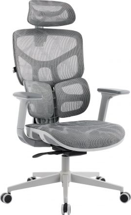 Эргономичное кресло Everprof Alfa Grey (Альфа Грэй) Сетка Серый