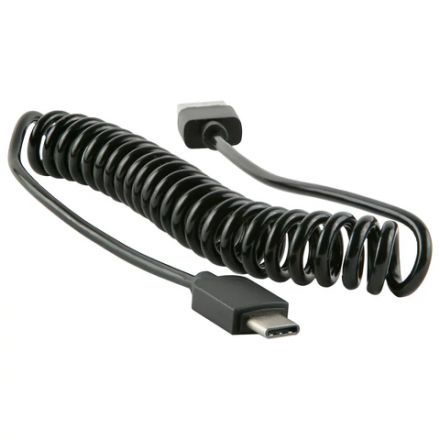 Кабель USB 2.0 – Type-C,RED LINE Spiral, черный, УТ000015710 Кабель USB 2.0 – Type-C,RED LINE Spiral, черный, УТ000015710