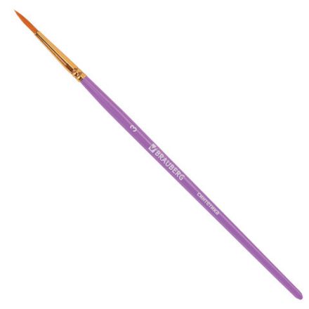 Кисти синтетика BRAUBERG, НАБОР 10 шт., фиолетовые (Круглые; Овальные; Плоские; Лайнеры), 201029 Кисти синтетика BRAUBERG, НАБОР 10 шт., фиолетовые (Круглые; Овальные; Плоские; Лайнеры), 201029