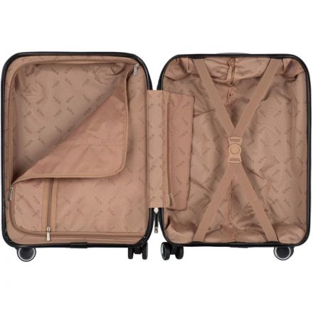 Чемодан средний, (3-ой) Black черный (24) пластик PC, РР820 Чемодан средний, (3-ой) Black черный (24) пластик PC, РР820