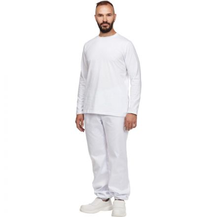 Футболка (160 г.) с длинным рукавом бел.(XXL)