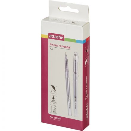 Ручка гелевая Attache Ice черная (толщина линии 0.5 мм) Ручка гелевая Attache Ice черная (толщина линии 0.5 мм)