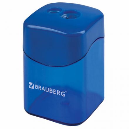 Точилка BRAUBERG "Win", 2 отверстия для чернографитных карандашей (в том числе утолщенных), с большим контейнером, с крышкой, ассорти,222495 Точилка BRAUBERG "Win", 2 отверстия для чернографитных карандашей (в том числе утолщенных), с большим контейнером, с крышкой, ассорти,222495