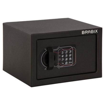 Сейф мебельный BRABIX "SF-170EL", 170х260х230 мм, электронный замок, черный, 291143, S103BR210614 Сейф мебельный BRABIX "SF-170EL", 170х260х230 мм, электронный замок, черный, 291143, S103BR210614