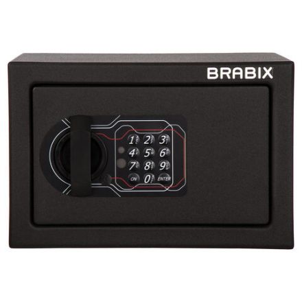 Сейф мебельный BRABIX "SF-170EL", 170х260х230 мм, электронный замок, черный, 291143, S103BR210614 Сейф мебельный BRABIX "SF-170EL", 170х260х230 мм, электронный замок, черный, 291143, S103BR210614