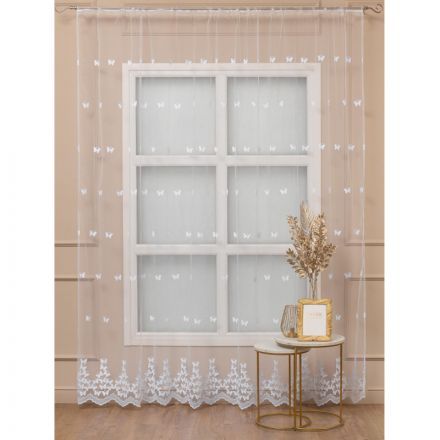Тюль Amore Mio Вышивка Classic 6PL Babochka-w 3,0х2,7х1 белый
