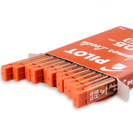 Грифели запасные 0,5 мм, HB, PILOT, КОМПЛЕКТ 12 штук, Polymer Leads, PPL-5 Грифели запасные 0,5 мм, HB, PILOT, КОМПЛЕКТ 12 штук, Polymer Leads, PPL-5