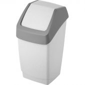 Ведро для мусора с крышкой-вертушкой М-пластика Хапс 25 л пластик серое (30х28х55 см) Ведро для мусора с крышкой-вертушкой М-пластика Хапс 25 л пластик серое (30х28х55 см)