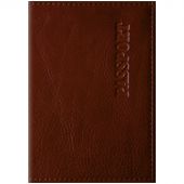 Обложка для паспорта OfficeSpace "Элегант", кожа, коньяк