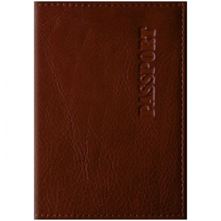 Обложка для паспорта OfficeSpace "Элегант", кожа, коньяк