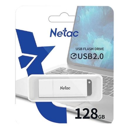 Флеш-диск 128 GB NETAC U185, USB 2.0, белый, NT03U185N-128G-20WH Флеш-диск 128 GB NETAC U185, USB 2.0, белый, NT03U185N-128G-20WH