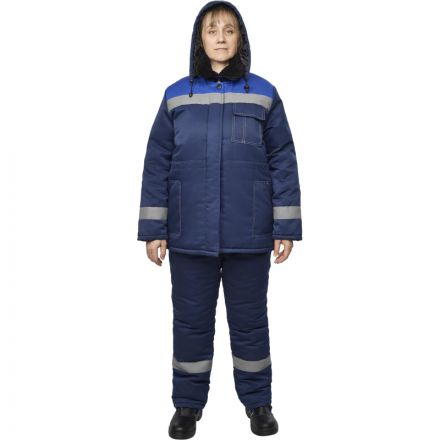 Куртка рабочая зимняя жен з32-КУ син/вас смес 60-62/170-176(Арсенал-СП)