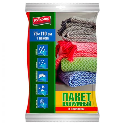 Пакет вакуумный с клапаном, 75х110см, 1шт Avikomp, 3930 Пакет вакуумный с клапаном, 75х110см, 1шт Avikomp, 3930