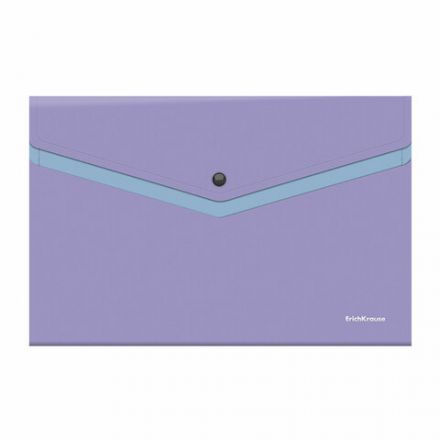 Папка-конверт с кнопкой ERICH KRAUSE "Soft Manga", А4, до 120 л., с карманом, ассорти, 0,18 мм, 61151
