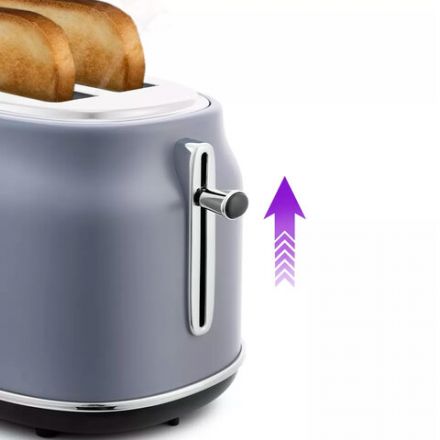 Тостер KITFORT KT-2038-3, 815 Вт, 2 тоста, 6 режимов, пластик/металл, серый, КТ-2038-3