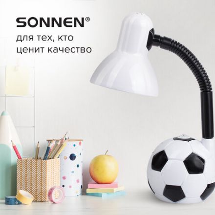 Настольная лампа / светильник SONNEN OU-503, на подставке, цоколь Е27, "Мяч", белый, 236675 Настольная лампа / светильник SONNEN OU-503, на подставке, цоколь Е27, "Мяч", белый, 236675