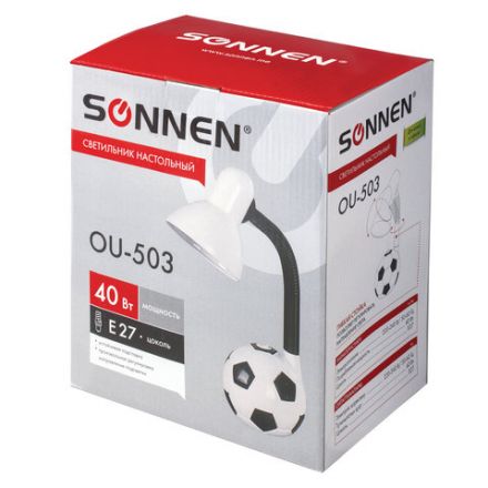 Настольная лампа / светильник SONNEN OU-503, на подставке, цоколь Е27, "Мяч", белый, 236675 Настольная лампа / светильник SONNEN OU-503, на подставке, цоколь Е27, "Мяч", белый, 236675